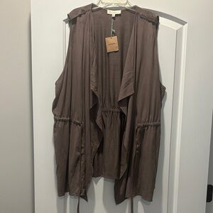 NWOT Umgee Chocolate Brown Vest